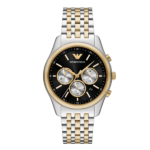 Emporio Armani Two-tone Stainless Steel Black Dial - AR-11713